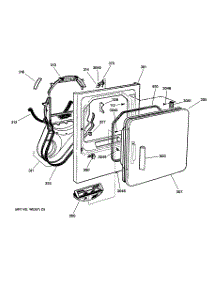 02 - Front Panel & Door parts for Ge Dryer DX4500GA3WW from AppliancePartsPros.com
