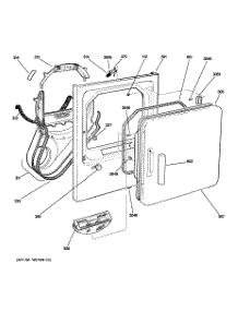 02 - Front Panel & Door parts for Ge Dryer DRSR483ED0WW from AppliancePartsPros.com