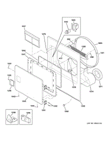 02 - Front Panel & Door parts for Ge Dryer DBL333GB5WW from AppliancePartsPros.com