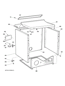 03 - Cabinet parts for Ge Dryer DCCB330ED0WC from AppliancePartsPros.com