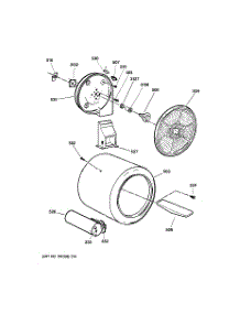 04 - Drum parts for Ge Dryer DX2300GB0WW from AppliancePartsPros.com