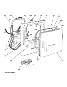 02 - Front Panel & Door parts for Ge Dryer DBXR463EB1CC from AppliancePartsPros.com