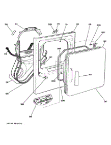02 - Front Panel & Door parts for Ge Dryer DS4500EB1WW from AppliancePartsPros.com