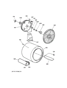 04 - Drum parts for Ge Dryer DJXR433GC0WW from AppliancePartsPros.com