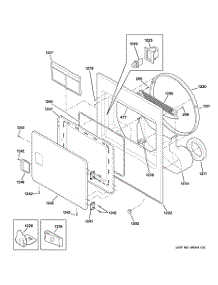 02 - Front Panel & Door parts for Ge Dryer DVL223EB3WW from AppliancePartsPros.com