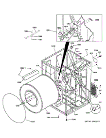 03 - Cabinet & Drum parts for Ge Dryer DCCH43GA3WW from AppliancePartsPros.com