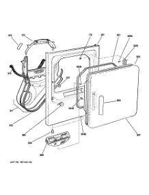 02 - Front Panel & Door parts for Ge Dryer DJXR433GC0CC from AppliancePartsPros.com