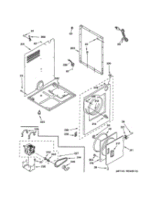 03 - Cabinet Parts parts for Ge Dryer DSKP233EW1WH from AppliancePartsPros.com