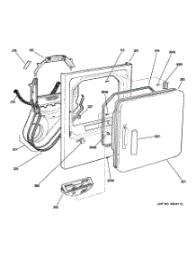 02 - Front Panel & Door parts for Ge Dryer DX2300EB0WW from AppliancePartsPros.com