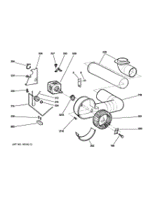 02 - Motor & Blower parts for Ge Dryer DSKS433EB1WH from AppliancePartsPros.com