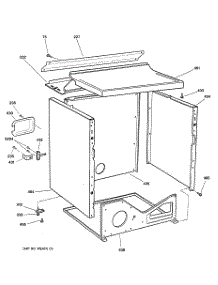 03 - Cabinet parts for Ge Dryer DS4500EB0WW from AppliancePartsPros.com