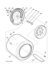 03 - Drum parts for Ge Dryer DSKS433EB0WH from AppliancePartsPros.com