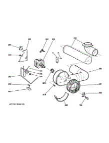 02 - Blower & Motor parts for Ge Dryer DSKS333EC0WH from AppliancePartsPros.com