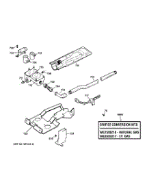 05 - Gas Valve & Burner Assembly parts for Ge Dryer DBSR453GB0WW from AppliancePartsPros.com