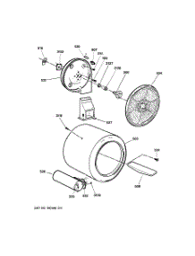 04 - Drum parts for Ge Dryer DBSR453GB0CC from AppliancePartsPros.com