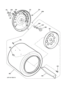 03 - Drum parts for Ge Dryer DSKS333EC0WW from AppliancePartsPros.com