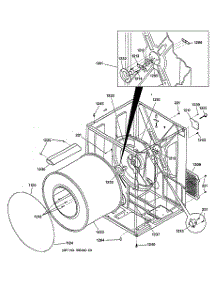 03 - Cabinet & Drum parts for Ge Dryer DVL223GA1WW from AppliancePartsPros.com