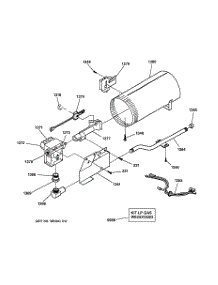 05 - Burner parts for Ge Dryer DSXH43GA1WW from AppliancePartsPros.com