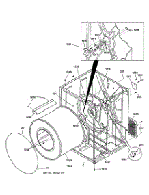 03 - Cabinet & Drum parts for Ge Dryer DBL333GA1WW from AppliancePartsPros.com