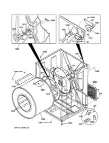 03 - Cabinet & Drum parts for Ge Dryer DBL333EA0CC from AppliancePartsPros.com