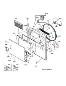 02 - Front Panel & Door parts for Ge Dryer DH43GW1WW from AppliancePartsPros.com