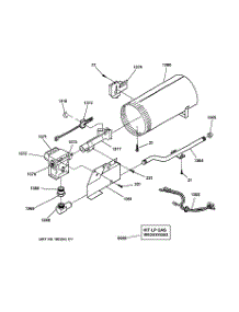 05 - Burner parts for Ge Dryer DH43GW1WW from AppliancePartsPros.com