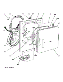 02 - Front Panel & Door parts for Ge Dryer DWXR485GB0WW from AppliancePartsPros.com