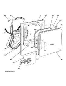 02 - Front Panel & Door parts for Ge Dryer EGD3000B0WW from AppliancePartsPros.com