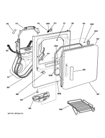 02 - Front Panel & Door parts for Ge Dryer DWSR405GB0WW from AppliancePartsPros.com