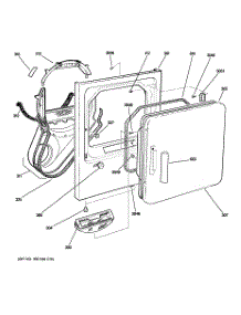 02 - Front Panel & Door parts for Ge Dryer DWXR483GB0WW from AppliancePartsPros.com
