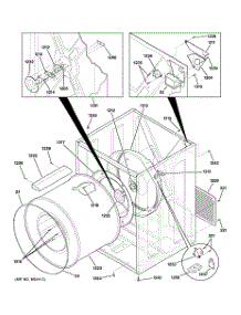 03 - Cabinet & Drum parts for Ge Dryer DBL333EA1WW from AppliancePartsPros.com
