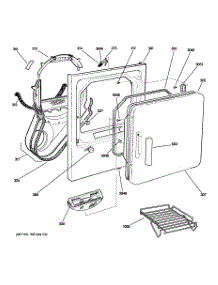 02 - Front Panel & Door parts for Ge Dryer DWSR405EB0CC from AppliancePartsPros.com