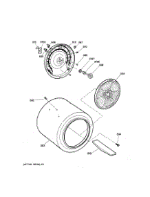 04 - Drum parts for Ge Dryer DWXR485EB0CC from AppliancePartsPros.com