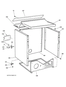 03 - Cabinet parts for Ge Dryer DNSB514EB0CC from AppliancePartsPros.com