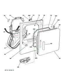 02 - Front Panel & Door parts for Ge Dryer DBSR453EB0CC from AppliancePartsPros.com