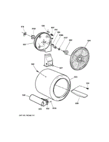 04 - Drum parts for Ge Dryer DBXR453GA0CC from AppliancePartsPros.com