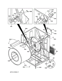 03 - Cabinet & Drum parts for Ge Dryer DVL223EB0WW from AppliancePartsPros.com
