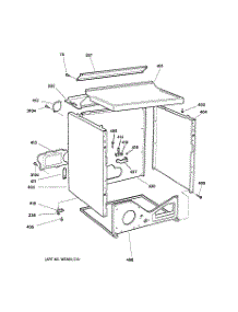 04 - Cabinet parts for Ge Dryer DBXR453ET5WB from AppliancePartsPros.com