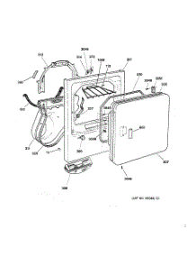 02 - Front Panel & Door parts for Ge Dryer DCSR473ET6AA from AppliancePartsPros.com