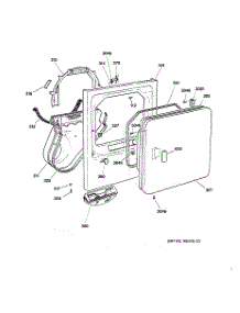 02 - Front Panel & Door parts for Ge Dryer DNSR473GV0AA from AppliancePartsPros.com