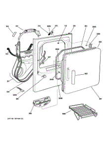 02 - Front Panel & Door parts for Ge Dryer DPXB515EB0WW from AppliancePartsPros.com