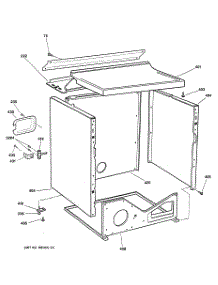 03 - Cabinet parts for Ge Dryer DPXB515EB0WW from AppliancePartsPros.com