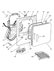 Front Panel & Door parts for Ge Dryer EGD4000B0WW from AppliancePartsPros.com