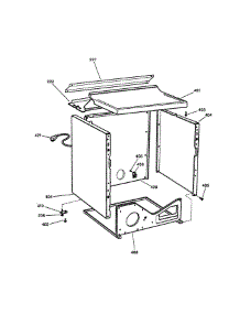 Cabinet parts for Ge Dryer EGD4000B0WW from AppliancePartsPros.com