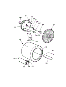 Drum parts for Ge Dryer EGD4000B0WW from AppliancePartsPros.com