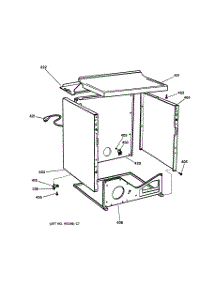 03 - Cabinet parts for Ge Dryer DPXB515GB0CC from AppliancePartsPros.com