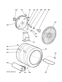 04 - Drum parts for Ge Dryer DPXB515GB0WW from AppliancePartsPros.com