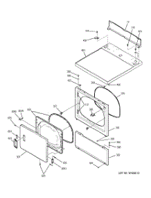 02 - Door, Front, Access & Top Panels parts for Ge Dryer DDSS475GA0WW from AppliancePartsPros.com