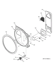 06 - Rear Bulkhead, Rollers & Air Duct Assy. parts for Ge Dryer DDSS475GA0WW from AppliancePartsPros.com