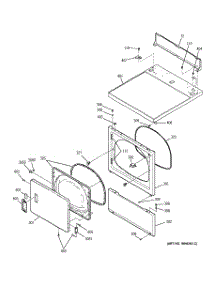 02 - Door, Front, Access & Top Panel parts for Ge Dryer DDSS475EA0WW from AppliancePartsPros.com
